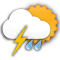 Bewolkt met stormachtige buien